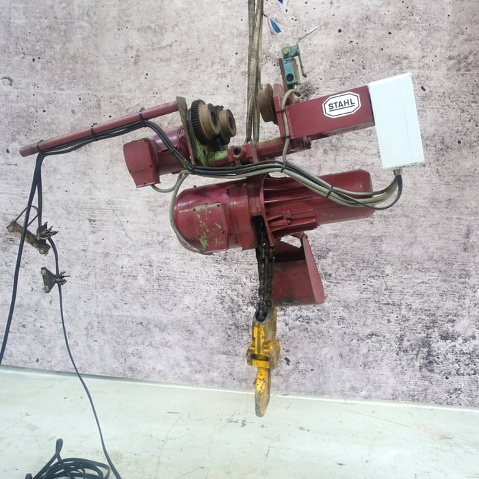Brugt Stahl R20 el-talje med mot. løbekat - 2000 kg.