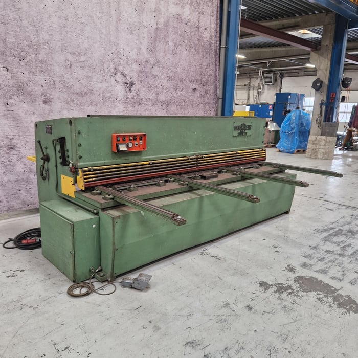 Brugt Sagita/Beyeler 3100X10 hydr. maskinsaks - 3100 x 10 mm.